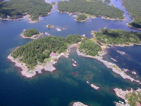 Georgian Bay arial view of Somerset Island