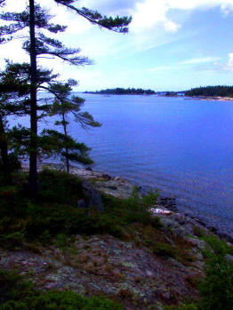 Blue waters surround this Georgian Bay Island