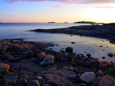 Calming sunset in the horzion of Georgian Bay