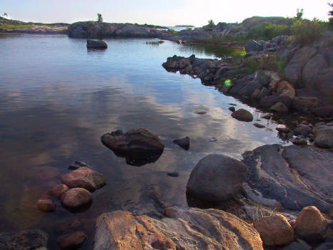 Clear reflective Georgian Bay waters