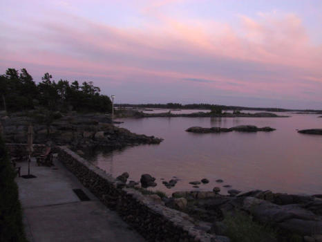 The glowing remains of the sun on Georgian Bay